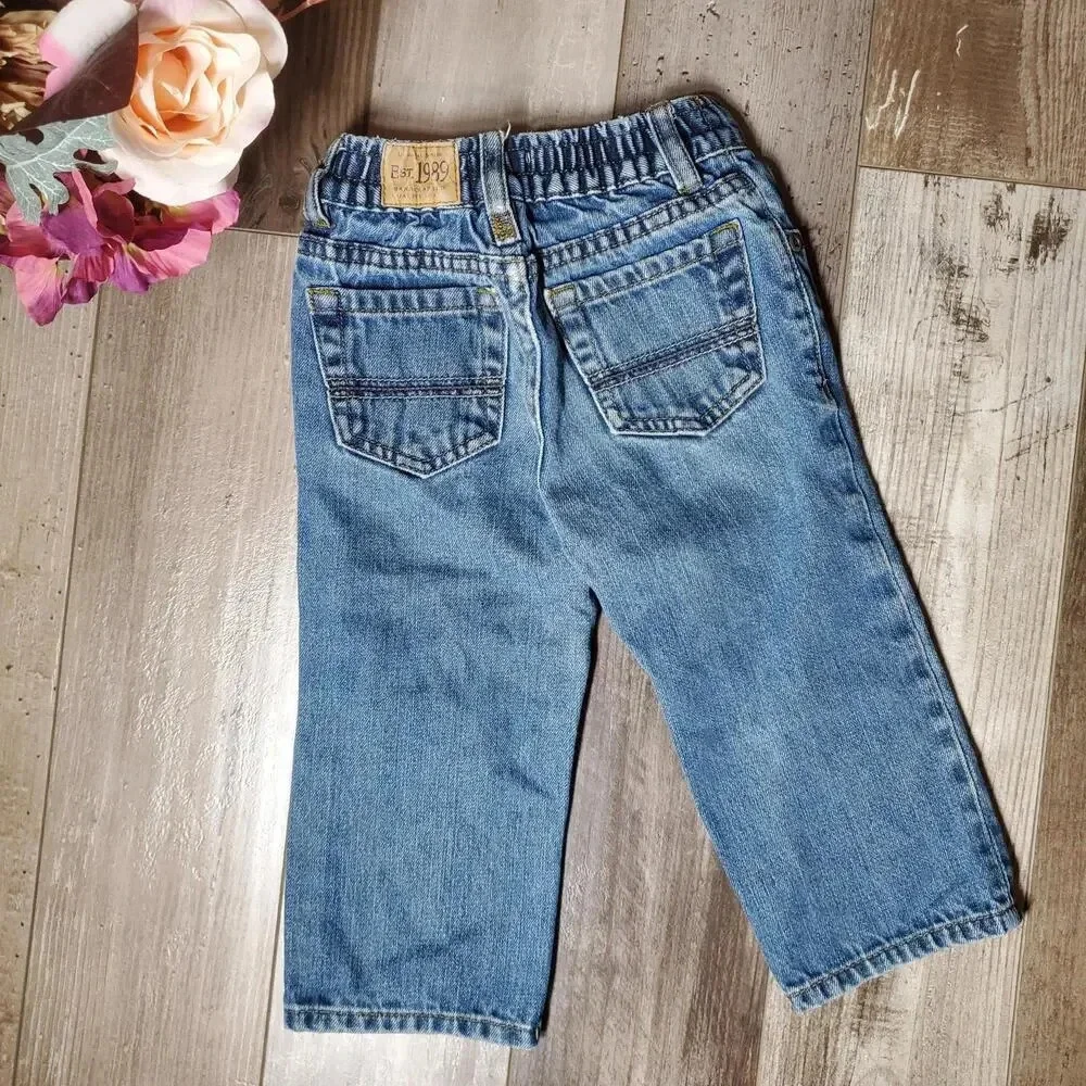 The Children's Place Medium Wash Boys Straight Denim Blue Jeans Size 18-…